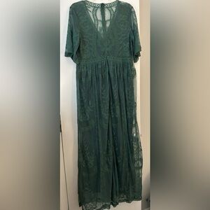 Pink Blush Green Maternity Dress